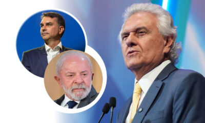 ronaldo caiado e flavio bolsonaro-
