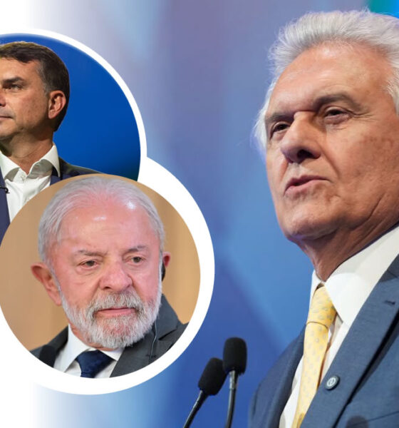 ronaldo caiado e flavio bolsonaro-
